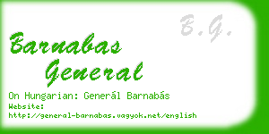 barnabas general business card