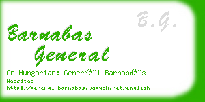 barnabas general business card